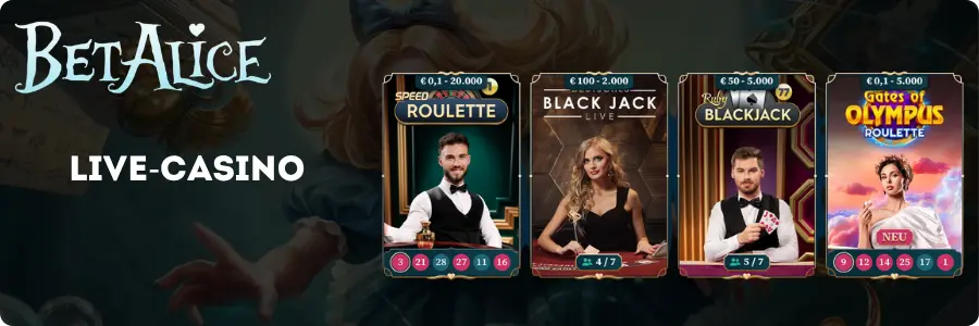 Live Casino bei BetAlice
