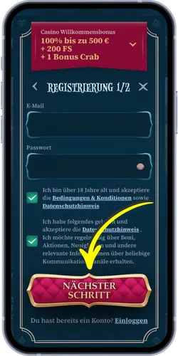 Registrierung – E-Mail, Passwort, AGB