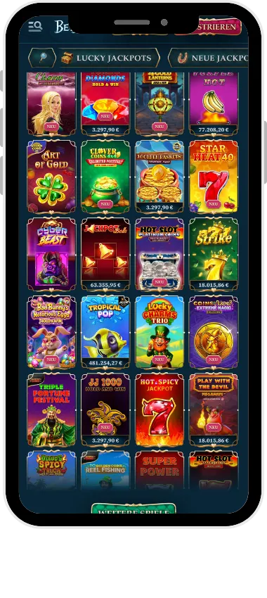 BetAlice Casino Spielautomaten und Kategorien