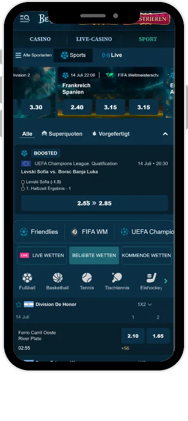 BetAlice Casino Sportwetten und Quoten